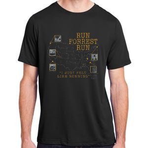 I Just Felt Like Running Quote Adult ChromaSoft Performance T-Shirt