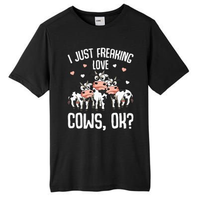 I just freaking love Cows Farmers Cow Lover Tall Fusion ChromaSoft Performance T-Shirt