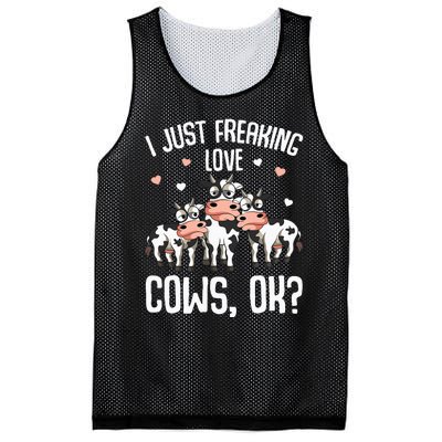 I just freaking love Cows Farmers Cow Lover Mesh Reversible Basketball Jersey Tank