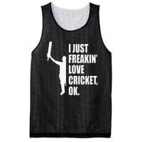 I Just Freakin Love Cricket Funny Gift Mesh Reversible Basketball Jersey Tank