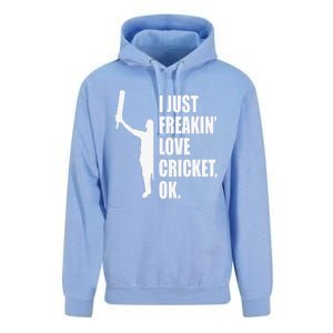 I Just Freakin Love Cricket Funny Gift Unisex Surf Hoodie