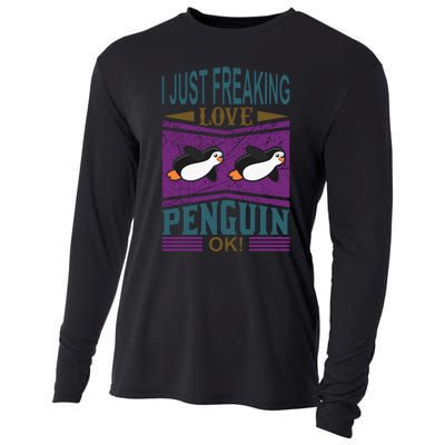 I Just Freaking Love Penguin Ok Cooling Performance Long Sleeve Crew