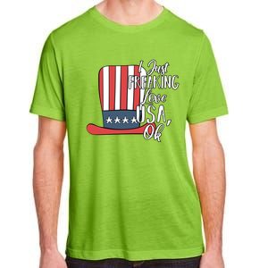 I Just Freaking Love Usa Ok Gift Usa Patriotic 4th Of July Gift Adult ChromaSoft Performance T-Shirt