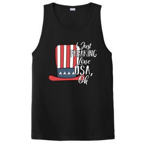 I Just Freaking Love Usa Ok Gift Usa Patriotic 4th Of July Gift PosiCharge Competitor Tank