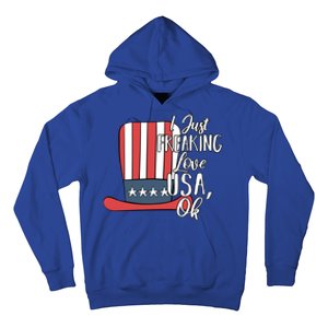 I Just Freaking Love Usa Ok Gift Usa Patriotic 4th Of July Gift Hoodie