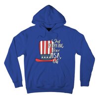 I Just Freaking Love Usa Ok Gift Usa Patriotic 4th Of July Gift Hoodie