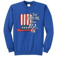 I Just Freaking Love Usa Ok Gift Usa Patriotic 4th Of July Gift Sweatshirt