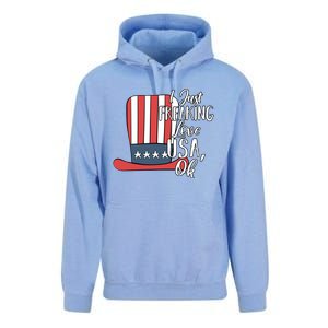 I Just Freaking Love Usa Ok Gift Usa Patriotic 4th Of July Gift Unisex Surf Hoodie