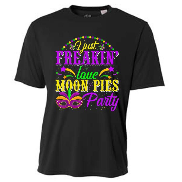 I Just Freakin Love Moon Pie funny Mardi Gras Party Cooling Performance Crew T-Shirt