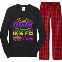 I Just Freakin Love Moon Pie funny Mardi Gras Party Long Sleeve Pajama Set