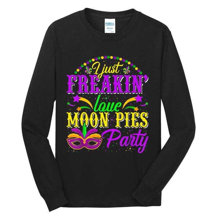 I Just Freakin Love Moon Pie funny Mardi Gras Party Tall Long Sleeve T-Shirt