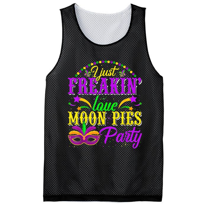 I Just Freakin Love Moon Pie funny Mardi Gras Party Mesh Reversible Basketball Jersey Tank