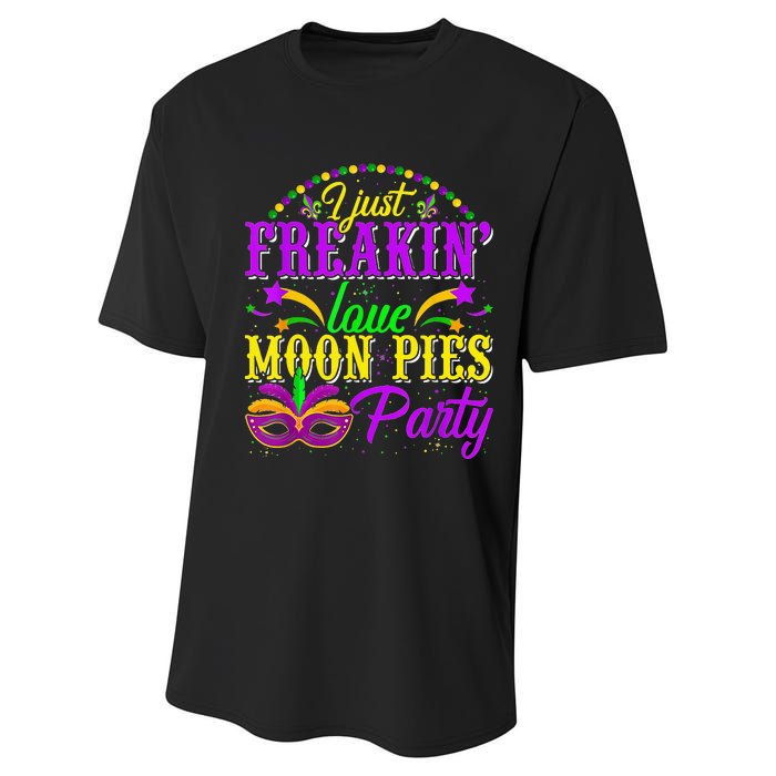 I Just Freakin Love Moon Pie funny Mardi Gras Party Performance Sprint T-Shirt