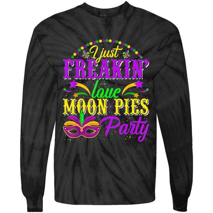 I Just Freakin Love Moon Pie funny Mardi Gras Party Tie-Dye Long Sleeve Shirt