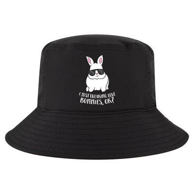 I Just Freaking Love Bunnys Ok Cute Rabbit With Sunglasses Gift Cool Comfort Performance Bucket Hat