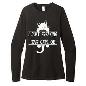 I Just Freaking Love Cats Ok Womens CVC Long Sleeve Shirt