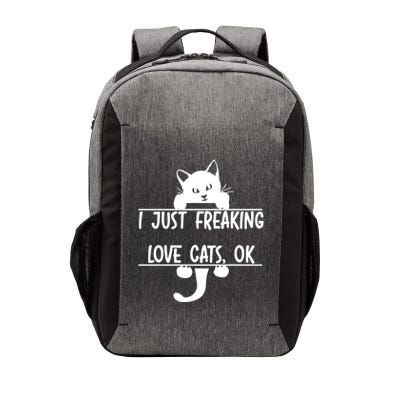I Just Freaking Love Cats Ok Vector Backpack