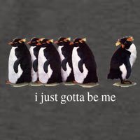 I Just Gotta Be Me Penguin Vector Backpack