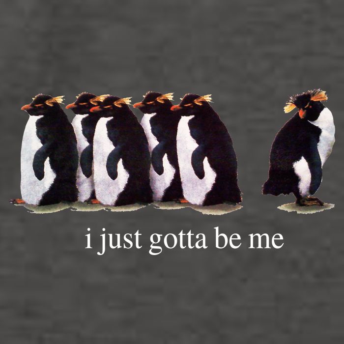 I Just Gotta Be Me Penguin Vector Backpack