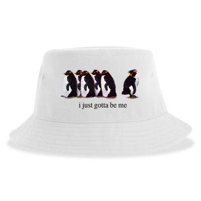 I Just Gotta Be Me Penguin Sustainable Bucket Hat