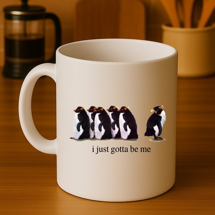 I Just Gotta Be Me Penguin Mug