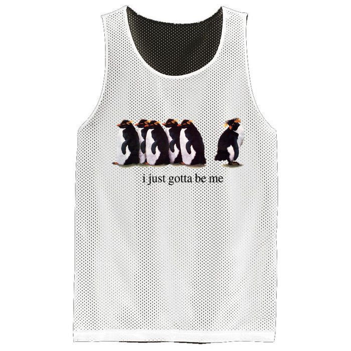 I Just Gotta Be Me Penguin Mesh Reversible Basketball Jersey Tank