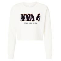 I Just Gotta Be Me Penguin Cropped Pullover Crew