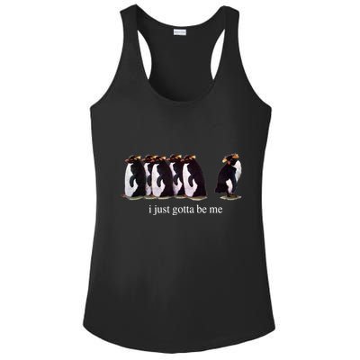 I Just Gotta Be Me Penguin Funny Tv Show Ladies PosiCharge Competitor Racerback Tank