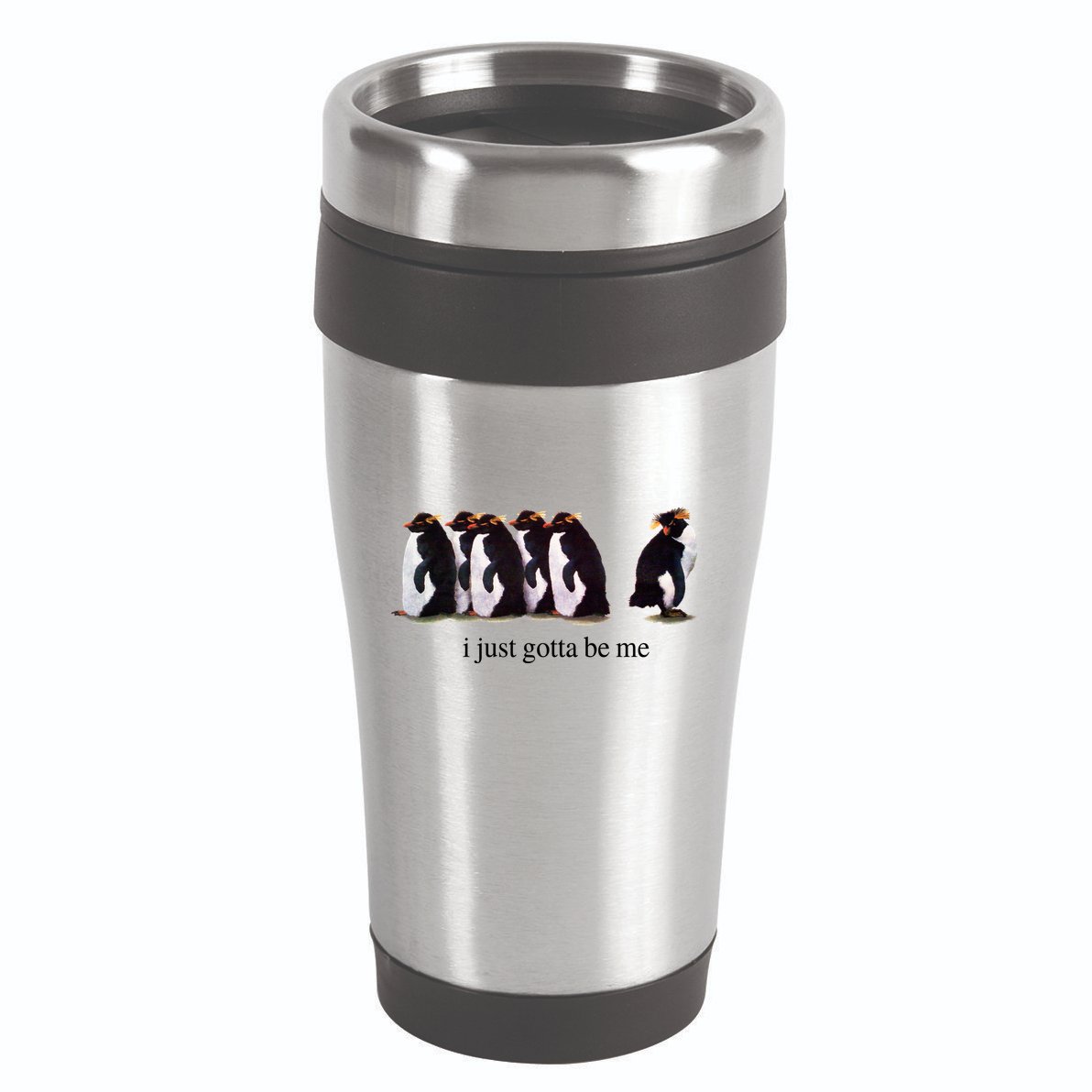 I Just Gotta Be Me Penguin Funny Tv Show 16oz Travel Tumbler