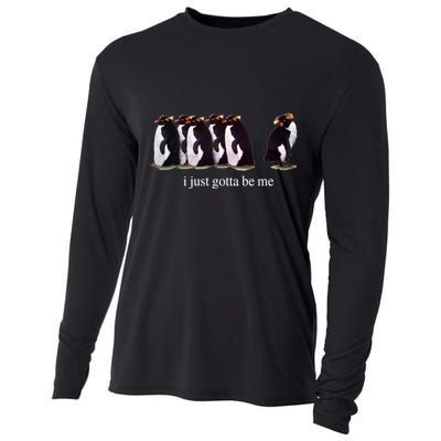 I Just Gotta Be Me Penguin Funny Tv Show Cooling Performance Long Sleeve Crew