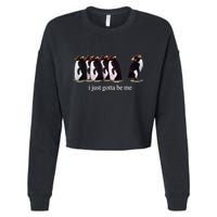I Just Gotta Be Me Penguin Funny Tv Show Cropped Pullover Crew