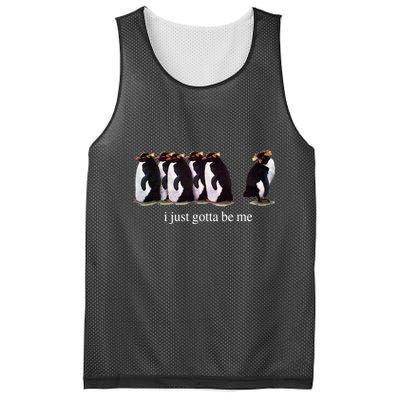 I Just Gotta Be Me Penguin Funny Tv Show Mesh Reversible Basketball Jersey Tank