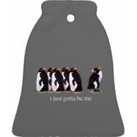 I Just Gotta Be Me Penguin Funny Tv Show Ceramic Bell Ornament