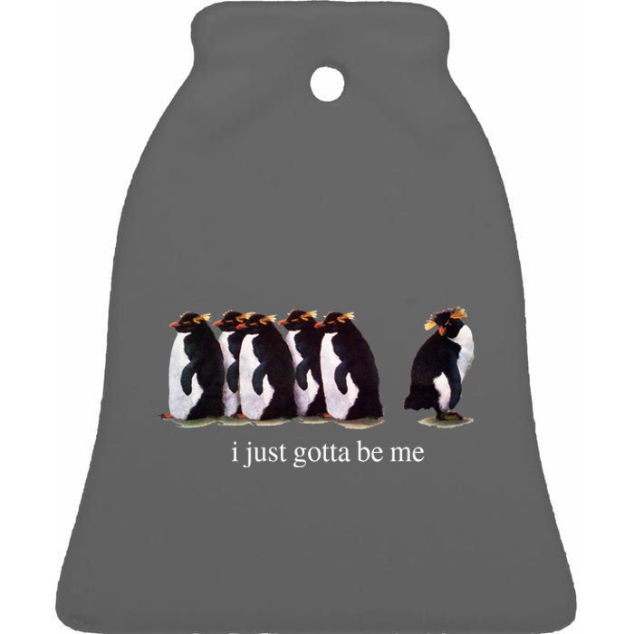 I Just Gotta Be Me Penguin Funny Tv Show Ceramic Bell Ornament