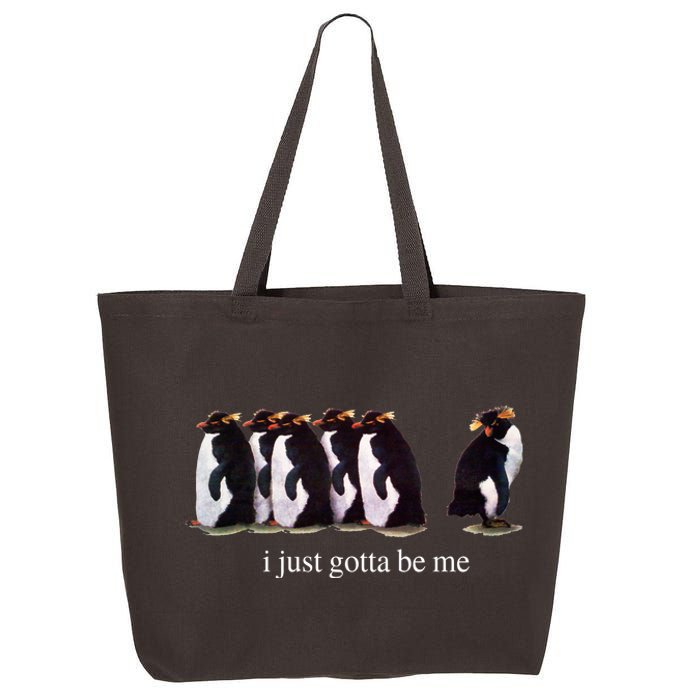 I Just Gotta Be Me Penguin Funny Tv Show 25L Jumbo Tote