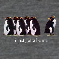 I Just Gotta Be Me Penguin Funny Tv Show Wool Snapback Cap