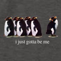 I Just Gotta Be Me Penguin Funny Tv Show Vector Backpack