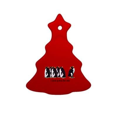 I Just Gotta Be Me Penguin Funny Tv Show Ceramic Tree Ornament