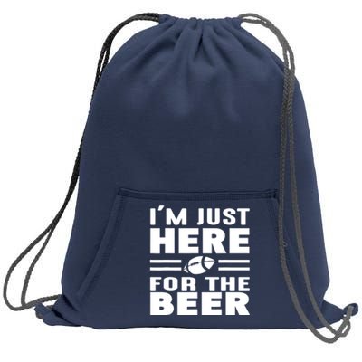 I'm Just Here For The Beer Funny Girlfriend Football Sweatshirt Cinch Pack Bag