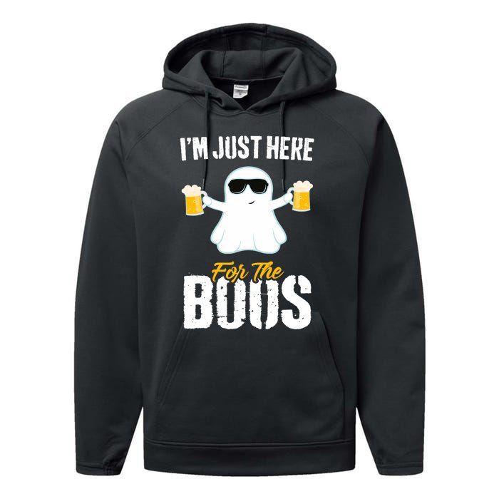 IM Just Here For The Boos Beer Funny Halloween Performance Fleece Hoodie