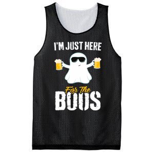 IM Just Here For The Boos Beer Funny Halloween Mesh Reversible Basketball Jersey Tank