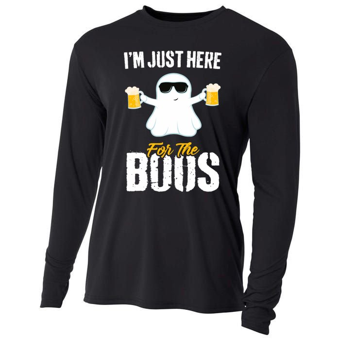 IM Just Here For The Boos Beer Funny Halloween Cooling Performance Long Sleeve Crew