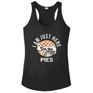 Im Just Here For The Pie Funny Thanksgiving Gift Ladies PosiCharge Competitor Racerback Tank