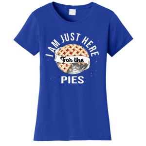 Im Just Here For The Pie Funny Thanksgiving Gift Women's T-Shirt