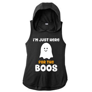 IM Just Here For The Boos Funny Halloween Drinking Ladies PosiCharge Tri-Blend Wicking Draft Hoodie Tank