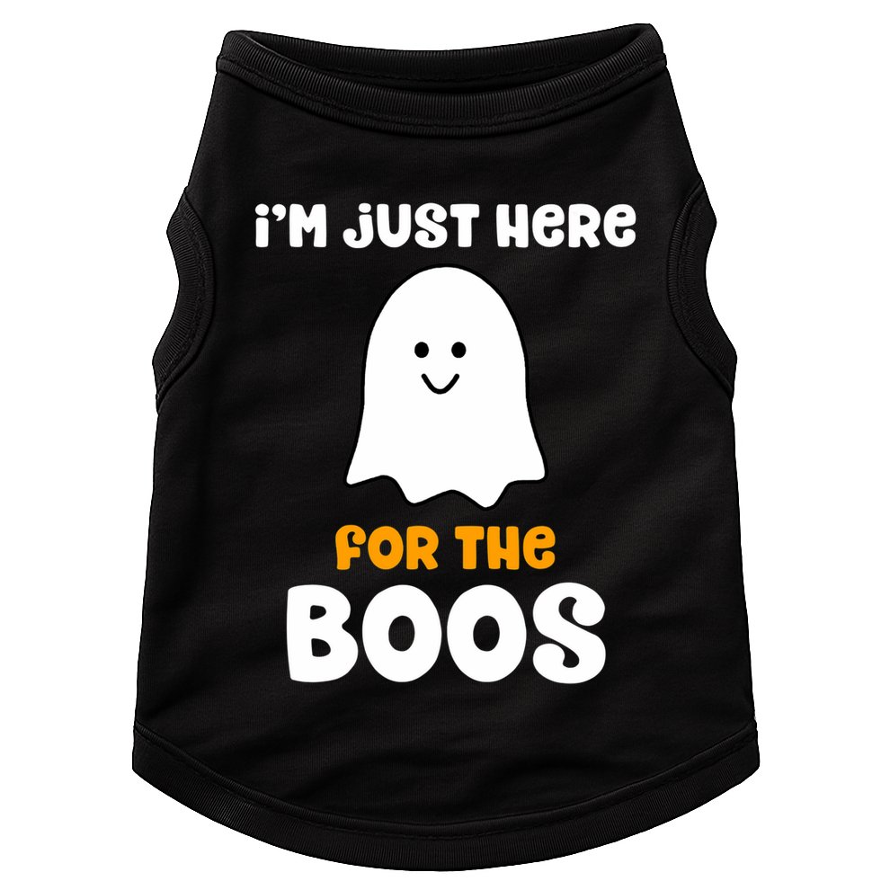 IM Just Here For The Boos Funny Halloween Drinking Doggie Tank