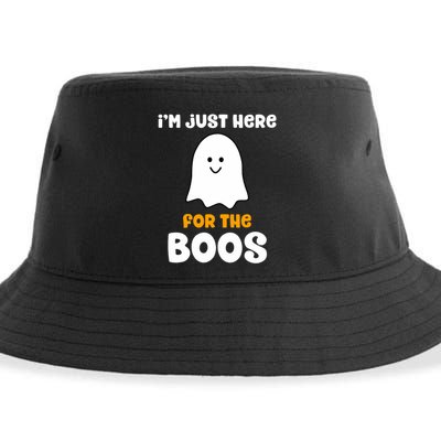 IM Just Here For The Boos Funny Halloween Drinking Sustainable Bucket Hat