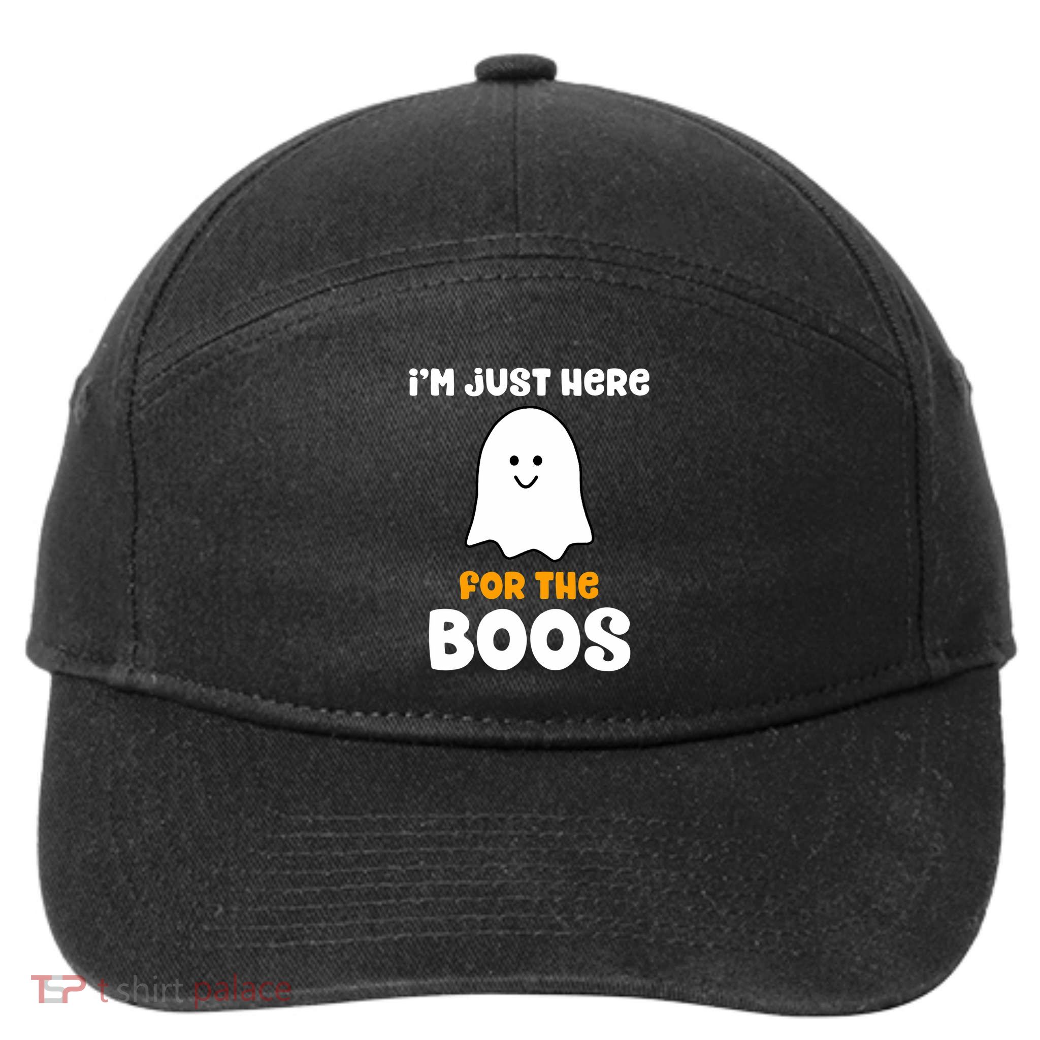 IM Just Here For The Boos Funny Halloween Drinking 7-Panel Snapback Hat