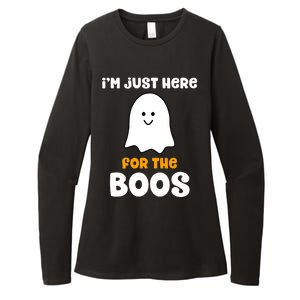 IM Just Here For The Boos Funny Halloween Drinking Womens CVC Long Sleeve Shirt