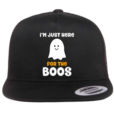 IM Just Here For The Boos Funny Halloween Drinking Flatbill Hat